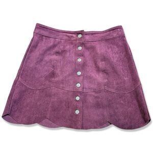 ⭐️AMERICAN EAGLE Suede Snap Front Mini Skirt